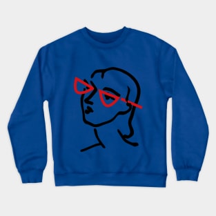 Henri Matisse's Woman Reimagined with Red Glasses Crewneck Sweatshirt